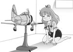  aircraft airplane bad_id bad_pixiv_id electric_fan fanning_face greyscale hot imperial_japanese_army ki-27 lowres military monochrome necktie original peropero_(komattakun) school_uniform solo sweat world_war_ii you're_doing_it_wrong 