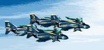  ahoge aircraft airplane blue_angels clone f-4_phantom_ii fighter_jet flying hatsune_miku jet long_hair military military_vehicle multiple_girls rxjx us_navy vocaloid 