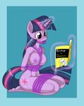  anthro anthrofied ball_gag bdsm bondage book bound breasts cutie_mark derpy_hooves_(mlp) equine female friendship_is_magic gag hair horn horse kloudmutt long_hair mammal my_little_pony nipples nude pony solo twilight_sparkle_(mlp) unicorn 