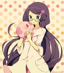  bad_id bad_tumblr_id black_hair closed_labcoat gen_5_pokemon glasses hair_ornament hairclip holding labcoat long_hair makomo_(pokemon) munna pikiru pokemon pokemon_(creature) pokemon_(game) pokemon_bw scared sleeves_rolled_up 