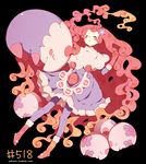  bad_id bad_pixiv_id black_background buttons closed_eyes dress gen_5_pokemon gloves long_hair munna musharna pantyhose personification pikiru pink_hair pokemon pokemon_(creature) sleeping 