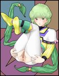  amano_ai anus bow censored green_eyes green_hair pussy short_hair video_girl_ai 