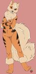  anthro arcanine breasts canine chest_tuft dog female fur ichigo-sama mammal navel nintendo nipples nude plain_background pok&#233;mon pok&#233;morph pok&eacute;mon pok&eacute;morph pussy red_eyes solo tuft video_games 