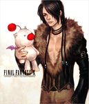  bad_id bad_pixiv_id black_hair copyright_name doll earrings final_fantasy final_fantasy_x fur_coat genderswap genderswap_(ftm) hair_over_one_eye j_(onose1213) jewelry lips long_hair looking_down lulu_(ff10) male_focus mole mole_under_mouth moogle muscle necklace red_eyes smirk solo standing 