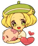  bad_id bad_pixiv_id bel_(pokemon) blonde_hair chibi gen_5_pokemon green_eyes hat heart holding munna open_mouth pikiru pokemon pokemon_(creature) pokemon_(game) pokemon_bw 