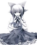  cirno dress eruza monochrome tagme touhou 