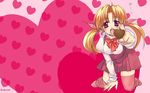  chocolate dlsite.com feeding heart heart_background highres loose_thighhigh malino_(dream_maker) pov_feeding premium-chan school_uniform thighhighs valentine wallpaper zettai_ryouiki 