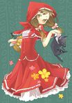  bad_id bad_pixiv_id basket flower grimm's_fairy_tales inase little_red_riding_hood little_red_riding_hood_(grimm) ribbon solo wolf 