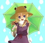  bangs hat hijiki_(hijikini) moriya_suwako solo touhou umbrella 