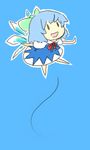  bangs barefoot chibi cirno lowres luft solo touhou 