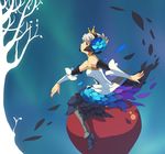  armor armored_dress blue_background dress gwendolyn multicolored multicolored_wings odin_sphere strapless strapless_dress tako_ashin wings 