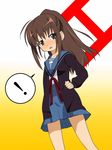  bad_id bad_pixiv_id blue_sailor_collar genderswap genderswap_(mtf) kita_high_school_uniform kyon kyonko long_sleeves okina_ika ponytail sailor_collar school_uniform serafuku solo suzumiya_haruhi_no_yuuutsu 