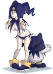  bikini boots breasts dual_persona fangs genderswap genderswap_(mtf) hat jack_frost large_breasts mariel_cartwright megami_tensei no_bra personification shin_megami_tensei side-tie_bikini swimsuit 