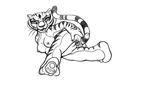  breasts feline female kung_fu_panda mammal master_tigress nipples nude pussy pussy_juice sketch spread_pussy spreading tiger 