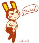  animal_crossing blush breasts bunnie bunnie_(animal_crossing) english_text female lagomorph mammal nintendo nipples nude pink_nipples plain_background pussy rabbit ratbutts restricted_palette smile solo text video_games white_background wide_hips 