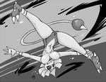  anthro anthrofied big_breasts blush breasts crossgender female hitmontop looking_at_viewer monochrome nintendo nipples nude pcaduck pok&#233;mon pok&#233;morph pokemon pussy smile solo spread_legs spreading video_games 