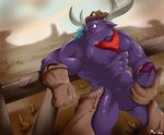  abs alistar balls biceps big_muscles big_penis blush clothing erection gloves league_of_legends maldu male masturbation minotaur muscles nipples pants pecs penis solo sweat thick_penis topless undressing 