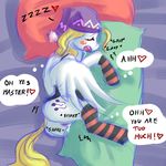  &lt;3 blonde_hair cutie_mark dream drooling equine eyes_closed female feral friendship_is_magic fur hair legwear mammal masturbation my_little_pony nightcap ninjaham open_mouth pegasus pillow pillow_ride ponilove pussy pussy_juice rubbing saliva sleeping solo stockings surprise surprise_(mlp) teeth text white_fur wings 