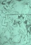  anal anal_penetration censored claws comic crying cum feraligatr gay japanese male nintendo open_mouth penetration penis pok&#233;mon pokemon tears translation_request typhlosion unknown_artist video_games 