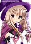  copyright_request gloves hat kirishima_riona mouth_hold solo witch 