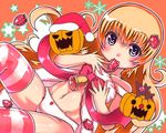  christmas food food_themed_clothes fruit matsuno_canel original panties print_panties solo strawberry thighhighs underwear 