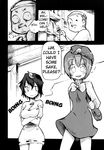  2girls alcohol breasts chen comic greyscale highres inaba_tewi large_breasts monochrome multiple_girls non-web_source older raina sake touhou 