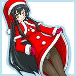  artist_request capelet christmas hat lowres minamoto_chikaru oekaki pantyhose red_capelet santa_costume solo strawberry_panic! 
