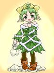  artist_request brown_legwear christmas christmas_tree christmas_tree_costume copyright_request elf green_eyes green_hair lowres oekaki pantyhose pointy_ears short_hair solo tree 