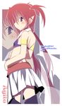  agito_(nanoha) belt character_name copyright_name lyrical_nanoha magical_girl mahou_shoujo_lyrical_nanoha_strikers mizoguchi_keiji pointy_ears red_hair solo thighhighs 