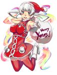  christmas original sanae_(satansanae) santa_costume solo thighhighs zettai_ryouiki 