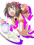  accident amami_haruka cup idolmaster idolmaster_(classic) idolmaster_1 open_mouth rison solo teacup tripping 