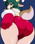  animal_ears artist_request ass christmas copyright_request lowres oekaki santa_costume solo tail 