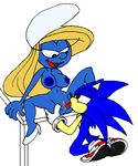  crossover smurfette sonic_team sonic_the_hedgehog the_smurfs 