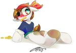  &lt;3 anthro anthrofied bandanna blush bottomless butt clothed clothing cosplay cub cute ears_down equine eye_patch eyewear friendship_is_magic half-dressed head_scarf hooves horse iopichio male mammal money my_little_pony pipsqueak pipsqueak_(mlp) pirate pony sword toy weapon young 