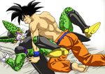  alien anal anal_penetration android barefoot blush butt cell cell_(dragonball) clenched_teeth cum cum_in_ass cum_inside cum_on_butt cum_on_thigh dragon_ball dragon_ball_z gay goku human lying male mammal missionary_position muscles on_back penetration saiyan sex son_goku spread_legs spreading teeth topless 