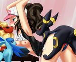  armpits arms_up ass bent_over bestiality blue_eyes blush breasts brown_hair clothed_sex cut-off_jeans doggystyle flareon gangbang glaceon group_sex hat kiss long_hair monster nipples open_clothes open_vest penis pixiv_manga_sample pokemon pokemon_(game) pokemon_bw poytail sex shirt shirt_lift small_breasts suramo tongue touko_(pokemon) umbreon vaginal vaporeon vest white 