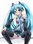  aqua_hair hatsune_miku imazon long_hair panties solo thighhighs twintails underwear very_long_hair vocaloid 