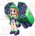  beret blue_eyes ein_(long_cake) gadget_trial green hat lowres mecha_musume rocket solo yu-ri_(gadget_trial) 