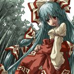  bangs fujiwara_no_mokou inuinu_(project_october) lowres oekaki solo touhou 