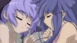  blue_hair furude_rika hanyuu higurashi_no_naku_koro_ni horns multiple_girls purple_hair screencap sleeping 