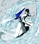  aaroniero_arruruerie arrancar bleach colorized espada kubo_taito male_focus polearm shiba_kaien shikai solo spoilers trident water weapon 