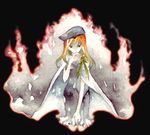  artist_request blonde_hair cape hat higurashi_no_naku_koro_ni lowres skirt solo takano_miyo traditional_media 