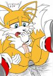  anal anthro balls bed blush butt canine cum erection fox fox_tail gay hedgehog lying male mammal miles_prower missionary_position multiple_tails on_back penis sega sex sonic_(series) sonic_team sonic_the_hedgehog spreading tails vein 