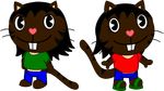  clothing feline happy_tree_friends htf mammal orth1994 orth1994_(artist) patrickgainher regina_kukklitaat_santkitankni sandals saskatoon_ikunuvik_santkitankni sibling siblings simple_background sister smile tiger 