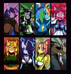  anthro anthrofied applejack_(mlp) blonde_hair blue_eyes blush breasts cleavage clothed clothing discord_(mlp) draconequus dragon equine eyewear female fluttershy_(mlp) friendship_is_magic green_eyes hair horn horse male mammal multi-colored_hair my_little_pony one_eye_closed pegasus pink_hair pinkie_pie_(mlp) pony purple_eyes purple_hair rainbow_dash_(mlp) rarity_(mlp) smile spike_(mlp) sssonic2 sunglasses trollface twilight_sparkle_(mlp) unicorn wings wink 