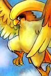  ambiguous_gender avian bird female feral flying haychel nintendo pidgeot pok&#233;mon red_eyes solo video_games wings 