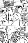  black_and_white comic english_text erection female greyscale haychel lucario male monochrome nintendo penis pidgeot pok&#233;mon pok&eacute;mon straight text video_games 