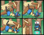  comic crying cum cum_inside dusty's_poke'adventure female humor interspecies lopunny lucario lying male missionary_position nintendo on_back ouch penetration penis pok&#233;mon pok&eacute;mon rapps sad sex tears video_games wounded 