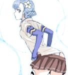  alpha_(smashbox) bad_id bad_pixiv_id blue_hair elbow_gloves fin_e_ld_si_laffinty from_behind gloves looking_back purple_eyes rinne_no_lagrange school_uniform skirt solo undressing 