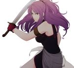  armlet fire_emblem fire_emblem:_seima_no_kouseki gloves long_hair marica_(fire_emblem) mushisotisis purple_eyes purple_hair solo sword weapon 